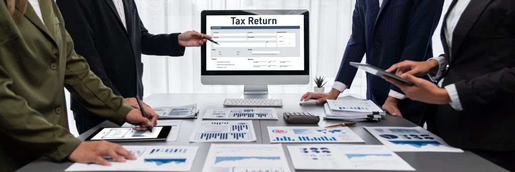 Tax Return employees working on tax return